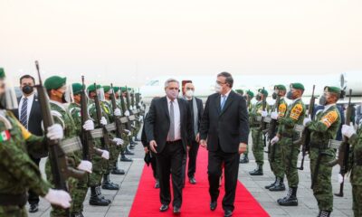 SRE recibe a Alberto Fernández en visita a México