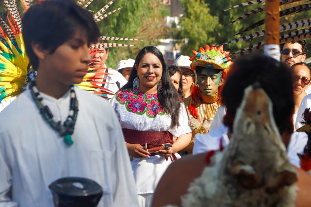 San Pedro Cholula, Tonantzin Fernández, Liz Sánchez, Equinoccio Xopanilhuitl, cultura, tradición, raíces, Parque Soria, Santuario de los Remedios, Calpulli Huitzilihuitl