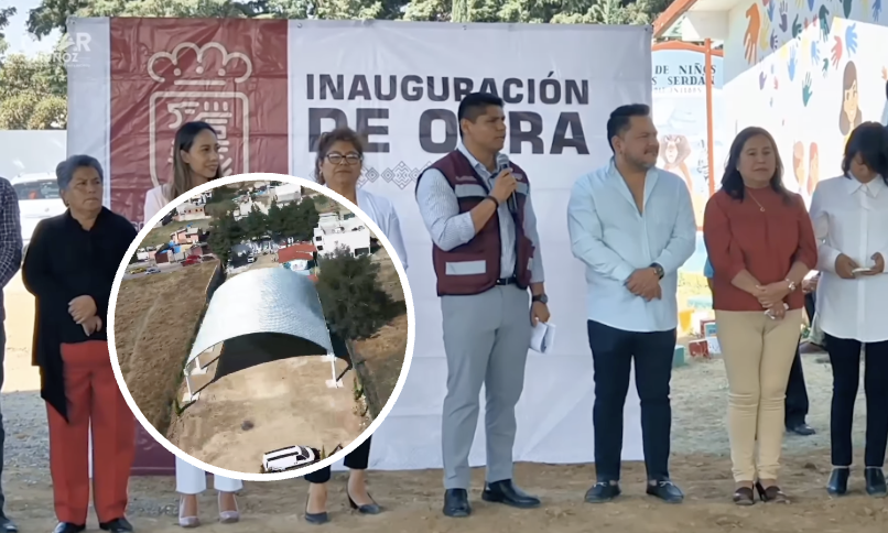 Cuautlancingo, Omar Muñoz Alfaro, preescolar Aquiles Serdán, San Lorenzo Almecatla, infraestructura educativa, CAPCEE, Alejandro Armenta, techado escolar