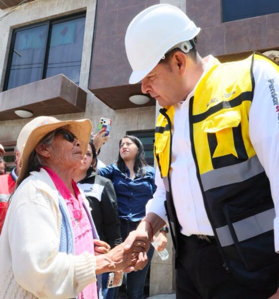 Alejandro Armenta recorre zona afectada en Ciudad Serdán
