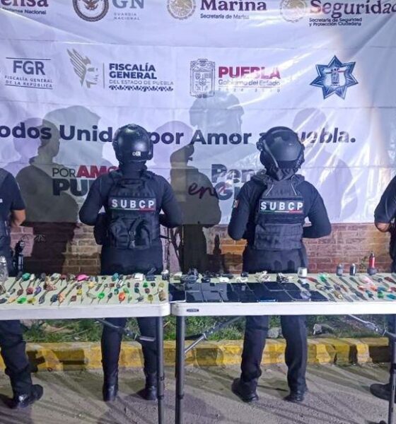 Celulares, armas y drogas: Así fue la sorpresiva revisión al interior del penal de Puebla