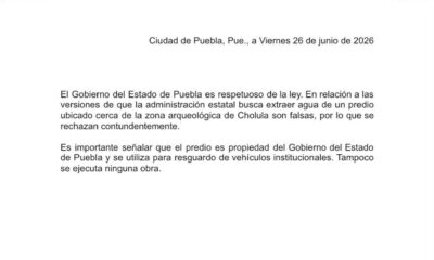 Gobierno de Puebla desmiente extracción de agua en Cholula