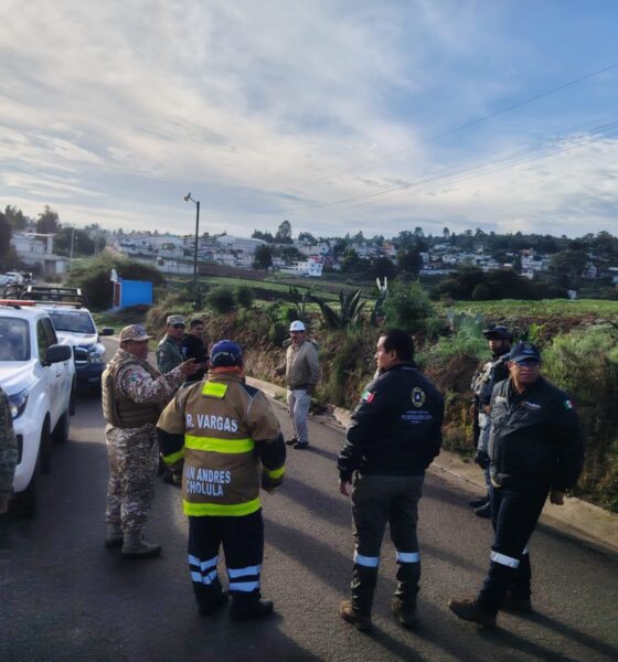 Pemex y Protección Civil ejecutan quema controlada tras fuga de gas en Texmelucan.