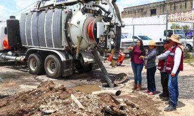 Gobierno de Tonantzin Fernández atiende colector pluvial colapsado 