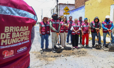 Con maquinaria propia gobierno cholulteca avanza mejoramiento de los pavimentos del municipio