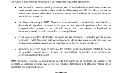 IMSS Bienestar cancela y denuncia aquellos contratos por posibles sobrecostos e irregularidades