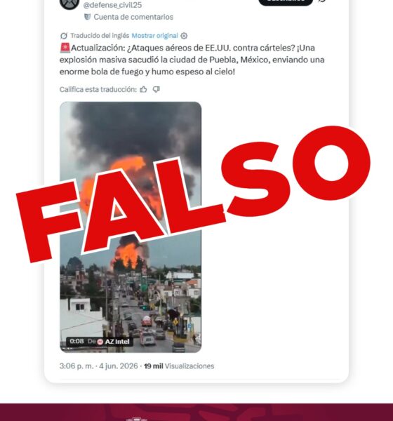Alto a la desinformación.. Falso que existan ataques aéreos de EU en México