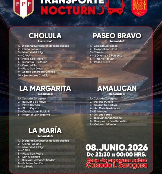Transporte nocturno para el partido Perú VS España