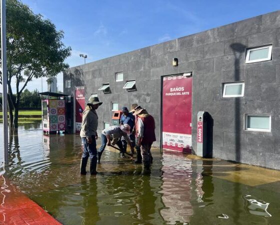 Atiende Convenciones y Parques afectaciones por lluvias en el Parque Metropolitano y Parque del Arte