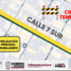 Cierre vial en la Calle 7 Sur de Puebla por obras de pavimentación