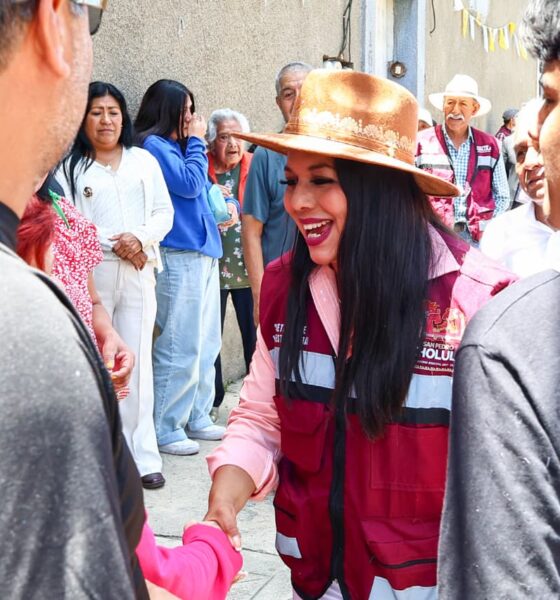 Tonantzin Fernández supervisa obras viales y de recreación en San Pedro Cholula