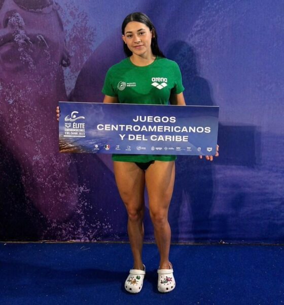 Nadadora poblana Aranza López gana oro en los JCC 2026
