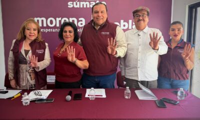 Morena Puebla respalda a Sheinbaum y critica postura de Ricardo Salinas Pliego