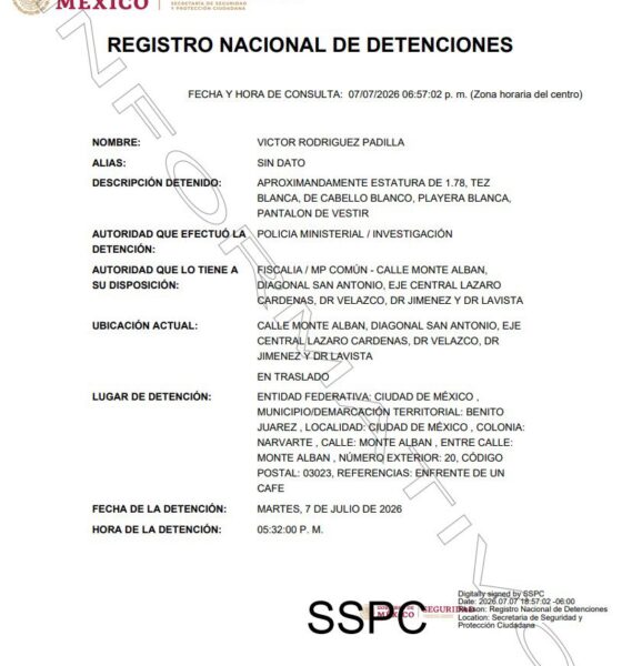 Capturan a Víctor Rodríguez, exdirector de PEMEX