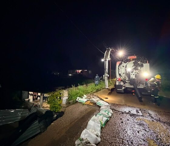 Brigada Pluvial de San Pedro Cholula atendió los casos de auxilio por lluvias