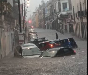 Falta de prevención al drenaje del Centro Histórico, causa inundaciones.