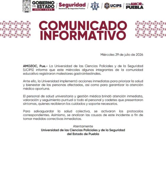 Estudiantes de UCIPS presentaron malestares gastrointestinales; se investigan las causas  