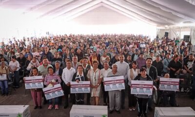 Omar Muñoz, entregó calentadores solares a población de Cuautlancingo