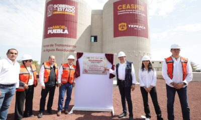 Inauguró Armenta planta de tratamiento de aguas residuales de Santa María Oxtotipan 