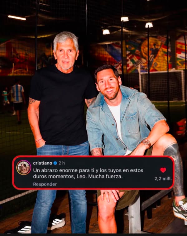 Cristiano Ronaldo envía condolencias a Lionel Messi tras el fallecimiento de su padre