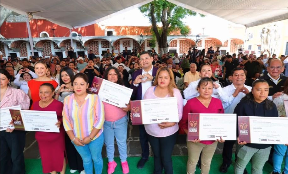 Puebla restaura fachadas históricas e invierte 12.4 MDP en obras comunitarias para barrios