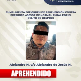 FGE aprehende a presunto asesor de normal rural por el delito de despojo