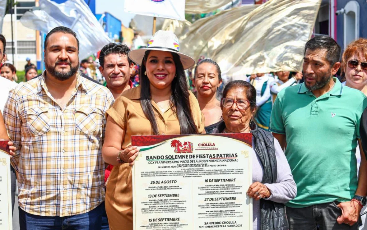 San Pedro Cholula se prepara para celebrar las Fiestas Patrias 2026