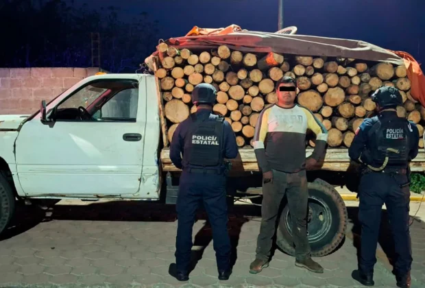 Detiene SSP a cuatro hombres por delitos contra los recursos naturales de Puebla