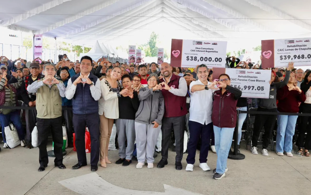 Impulsan bienestar social con apoyos alimentarios e inversión millonaria en Puebla