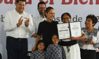 En Puebla, Claudia Sheinbaum, entregó viviendas
