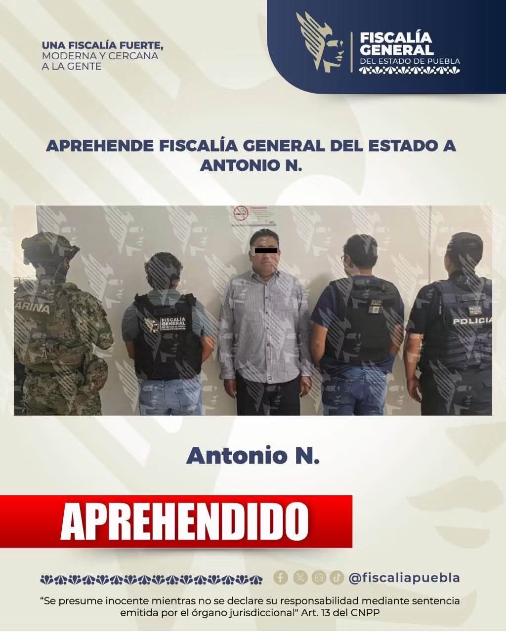 Jefe policiaco de Atlixco, puesto a disposición de juez de control