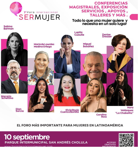 Foro Ser Mujer, en San Andrés Cholula,  el 10 de septiembre
