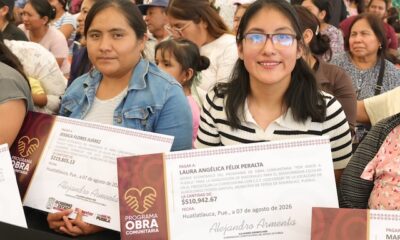 Infraestructura carretera y obra comunitaria en Huatlatlauca