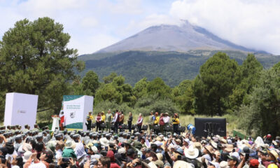 Desde el Popocatépetl Sheinbaum y Armenta iniciaron Jornada Nacional de Reforestación 